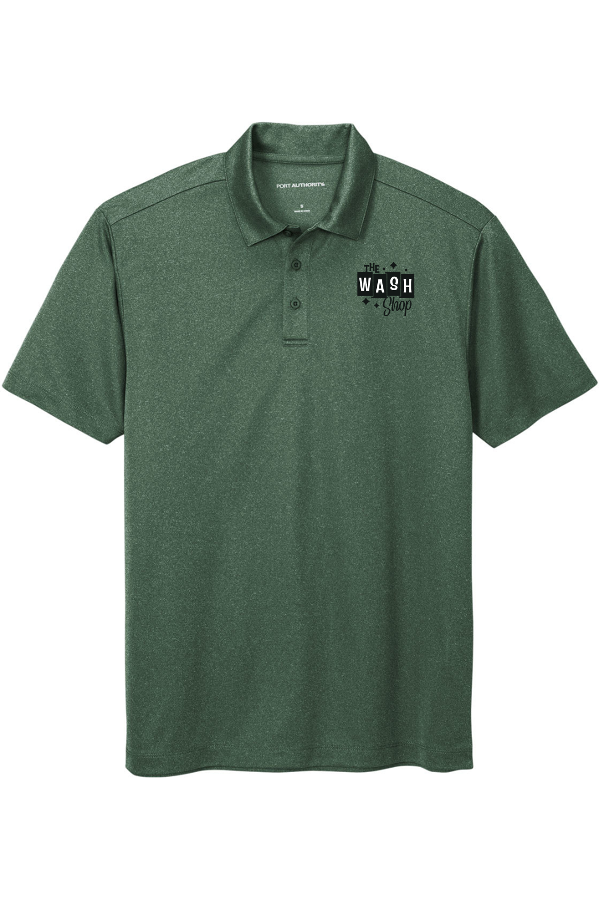 Men's Heathered Performance Polo - The Wash Shop