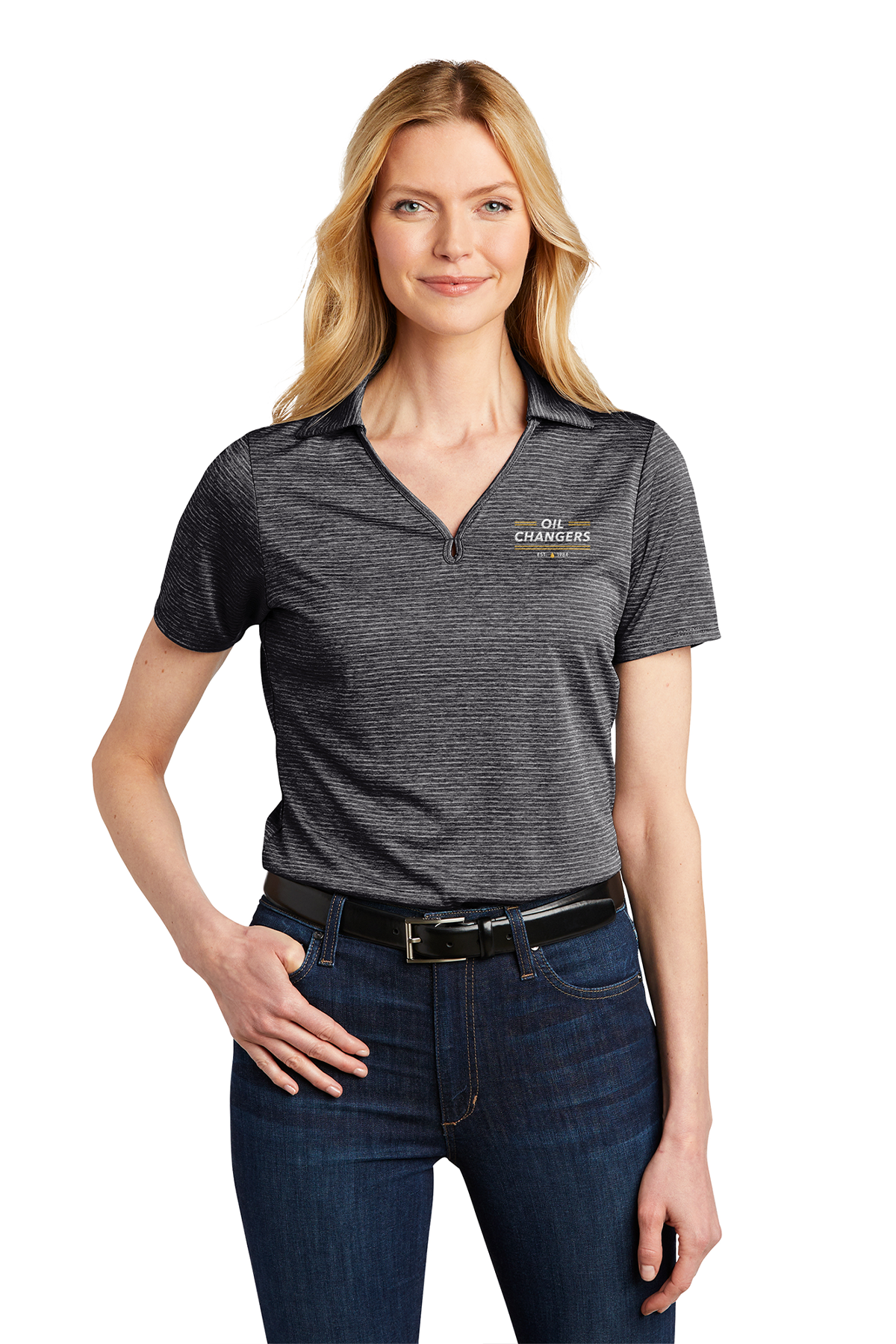 Women's Shadow Stripe Polo