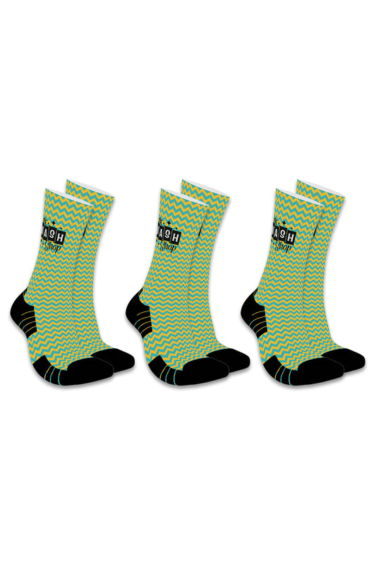 3-Pair Bundle Athletic High Performance Sports Crew Socks- The Wash Shop