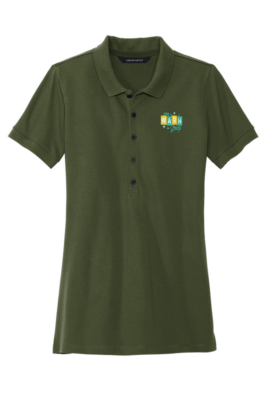 Women's Stretch Heavyweight Pique Polo - The Wash Shop