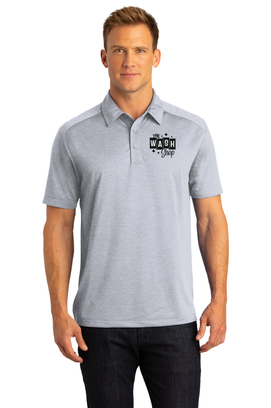 Men's Heather Performance Polo - The Wash Shop