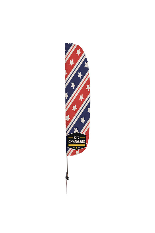 15' Flutter Flag Kit Double-Sided with Ground Spike Anchor