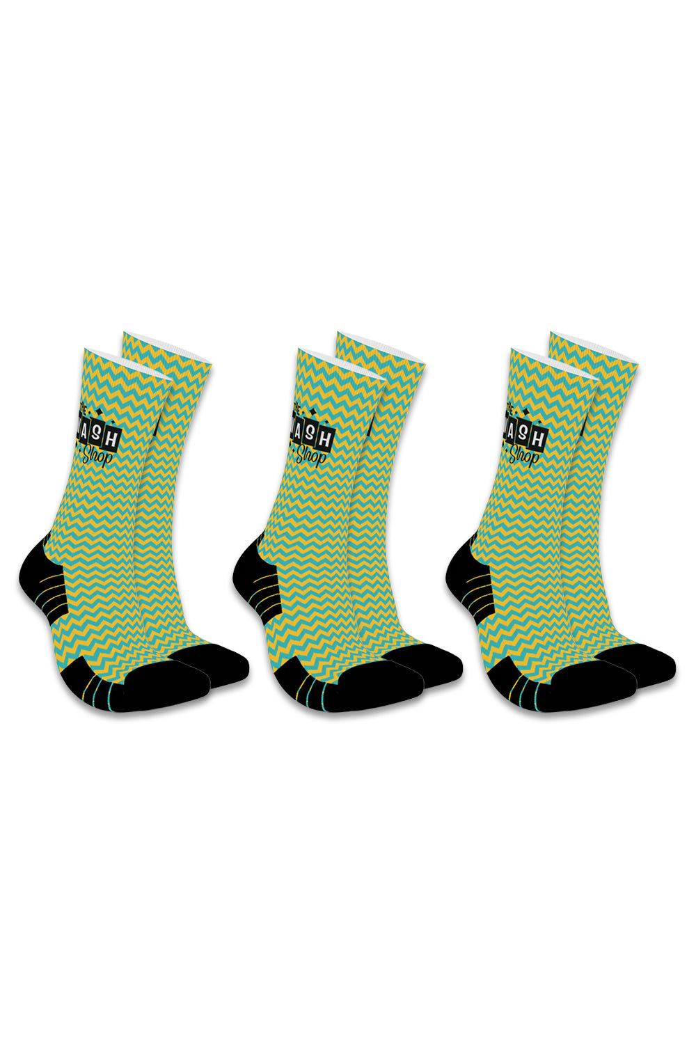 3-Pair Bundle Athletic High Performance Sports Crew Socks- The Wash Shop