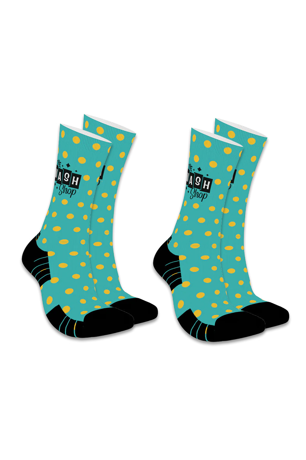 2- Pairs Bundle - Athletic High Performance Sports Crew Socks - The Wash Shop