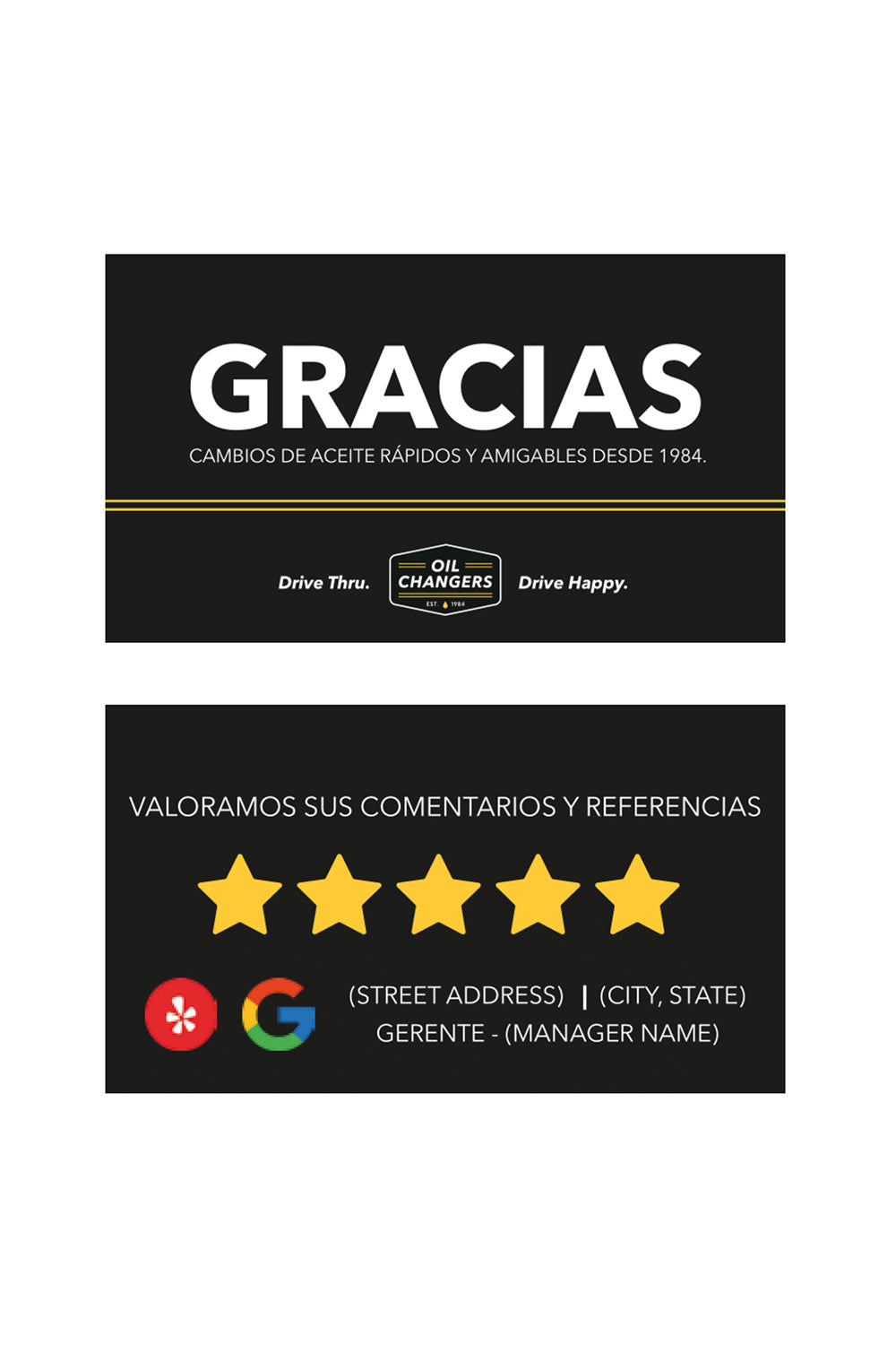 Thank You Cards - Spanish (Tarjetas de Agradecimiento)